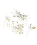 Gold Wedding Hair Comb | Pearl & Rhinestone Bridal Hair Accessories | Elegant Bridal Jewelry for Bride & Bridesmaid - Buy Online on GoSupps.com
