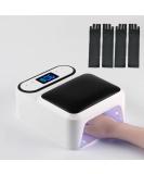 Professional Rechargeable UV LED Nail Lamp | Portable Cordless Nail Dryer & Hand Pillow with UV Protection Gloves (Black) - Best for Manicures - Buy Online on GoSupps.com