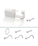 20G Lishae Disposable Self Nose Piercing Kit with 2mm White Nose Stud-gun included - Buy Online on GoSupps.com