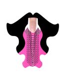 100pcs Long French DIY Nail Extension Paper Sticker | Fish Pattern Pink UV Gel Form Guide Stickers - Buy Online on GoSupps.com