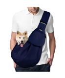 Slowton Dark Blue Dog Carrier Bag - Adjustable Padded Shoulder Strap for Pets 4.1-6.8kg Ideal for Outdoor Walks & Excursions - Buy Online on GoSupps.com