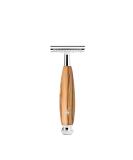 M HLE Vivo Safety Razor - Olive Wood Handle & Chrome Accents | Premium International Shipping - Buy Online on GoSupps.com