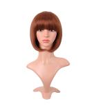 MapofBeauty 12 Inch Ginger Orange Short Straight Bob Wig for Women - Natural Look & Style - Buy Online on GoSupps.com