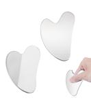 Gua Sha Stainless Steel Set - 2 Pieces Facial Massager for Skin Care Beauty & Muscle Relaxation - Buy Online on GoSupps.com