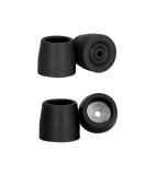 Supregear Walker Tips 4 Pcs - Universal Walker Commode Replacement Tips - 25mm Shaft - 2 Pairs Black - Buy Online on GoSupps.com