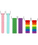 Sensory Chew Necklace for Kids - Silicone Chewy Teething Toy for Autism, ADHD, Anxiety - Textured Chewelry Oral Motor Aid - Buy Online on GoSupps.com