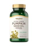 Piping Rock Pumpkin Seed Oil Extract 3000mg | 200 Softgel Capsules | Cold Pressed Herbal Supplement | Extra Virgin | Non-GMO, Gluten Free - Buy Online on GoSupps.com