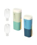 Xingsui Travel Toothbrush Set - 2 Portable Toothbrushes & 50ml Hook Bottles for Camping & Hiking - Convenient Travel Case (Blue & Green) - Buy Online on GoSupps.com