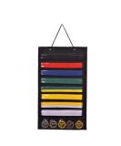 LYFFXYH Martial Arts Belts Organizer - Hanging Medal Display Rack for 8 Belts | Karate Belt Holder in Dust-Proof Black - Buy Online on GoSupps.com