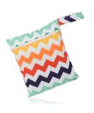 Jagowa Baby Wet Bag - Waterproof Washable Portable Diaper and Swimsuit Storage with Zipper (Wave Pattern) - Buy Online on GoSupps.com