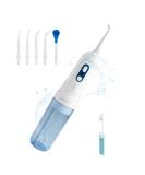 Portable Cordless Water Flosser - Rechargeable Oral Irrigator for Teeth Cleaning Braces & Travel - IPX7 Waterproof 4 Modes - Buy Online on GoSupps.com