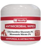 Nootie Medicated Dog Wipes - Antifungal, Antimicrobial, Antibacterial - 2% Chlorhexidine & Micronazole - 60 Pads - Buy Online on GoSupps.com