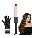 Bombay Hair 32mm Digital Curling Wand - Professional Titanium Curling Wand for Long Lasting Curls - Rose Gold Ceramic Curler for Salon Quality Hair Styling - Buy Online on GoSupps.com