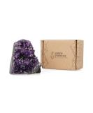Deep Purple Amethyst Geode (1-1.5 Lb) Raw Cluster Crystals - Authentic from Uruguay - Buy Online on GoSupps.com