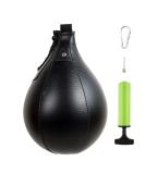 MXiiXM Leather Boxing Speed Bag with Pump - Suitable for Boxing, MMA, Muay Thai - Black - Buy Online on GoSupps.com