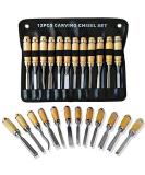 12pcs Wood Carving Hand Chisel Tool Carving Tools Woodworking Professional Gouges Set - Buy Online on GoSupps.com