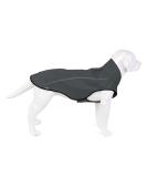 Mile High Life Adjustable Waterproof Pet Jacket | Large Dark Gray Raincoat with Reflective Strip - Buy Online on GoSupps.com
