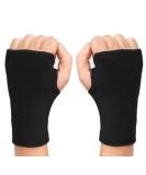 JUSDIQIR Palm Brace Wrist Support Sleeves (1 Pair) - Everyday Use Compression Carpal Tunnel Brace for Wrist Pain Relief - Fitness & Sports Gloves for Men and Women (Black) - Buy Online on GoSupps.com