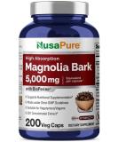 NusaPure Magnolia Bark 5000 mg 200 Vegetarian Caps (Non-GMO, Extract 20:1, Gluten-Free) - Buy Online on GoSupps.com