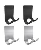 4-Piece Stainless Steel Razor Hooks | Multifunctional Shower & Bathroom Holder | Black & Silver - Buy Online on GoSupps.com