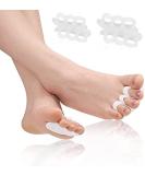 Pedimend Silicone Gel Hammer Toe Protectors - Toe Separator for Crooked Toes - Unisex Foot Care - White (2 Pair) - Buy Online on GoSupps.com