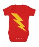 Superhero Lightning Bolt Baby Grow | Unisex Vest | Baby Moo's | UK 3-6 months - Buy Online on GoSupps.com