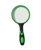 Lupe 10x Handheld Magnifying Glass - 75mm Break-Proof Lens for Reading Inspection & Insects - Non-Slip Soft Rubber Grip (Green) - Buy Online on GoSupps.com