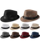 10 Pcs Classic Fedora Hats for Men and Women - Gangster Cap, 1920s Party Accessories - Buy Online on GoSupps.com