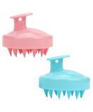 Shop 2-Piece Scalp Massager & Shampoo Brush Set - Soft Silicone Hair Care for Wet & Dry Use | Ideal for Women Men & Pets - Green & Rose Pink - Buy Online on GoSupps.com