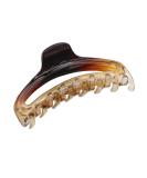 Parcelona French Slim Double Shaded Crystal Clear Tortoise Brown Shell Celluloid Tight Jaw Hairgrips Claw Clip Clamp Clutcher for Fine Hair for Women and Girls - Buy Online on GoSupps.com