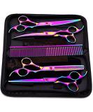 Powcan Pet Grooming Scissors Set Professional Pet Trimmer Kit Stainless Steel Dog Cat Hair Care Thinning 7-inch Cutting Scissors Thinning Shear Curved Scissors Grooming Comb - Buy Online on GoSupps.com