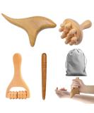 4-Piece Wooden Massage Trigger Point Set | Maderotherapy Roller & Lymphatic Drainage Device with Bag - Perfect for Relaxation & Healing - Buy Online on GoSupps.com