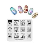 Christmas Winter Elk Stamping Plate for DIY Nail Art - CH009 - Buy Online on GoSupps.com