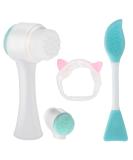 Silicone Dual-Sided Face Brush for Gentle Facial Cleansing - Manual Facial Cleaning Tool for Deep Skin Care - Buy Online on GoSupps.com