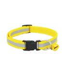 Energetic Adjustable Reflective Pet Collar Safety Release Buckle with Bell for Dog Cat (Yellow) - Buy Online on GoSupps.com