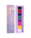 Yeweian 8 Colors Water Activated Eyeliner Palette - Hydra Graphic Neon Face Paint Set - Buy Online on GoSupps.com