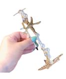 Yo-Happy Minimalist Marine Style Women's Metallic Gold Herringbone Pearl Jewelry | International Shipping - Buy Online on GoSupps.com