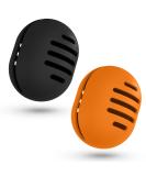 Fauxomor Makeup Sponge Holder - 2 Pack Breathable Silicone Beauty Blender Travel Bag for All Sizes - Sustainable Portable Cosmetics Tool - Black & Orange - Buy Online on GoSupps.com