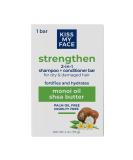 Kiss My Face 2-in-1 Shampoo & Conditioner Bar | Palm Oil-Free Cruelty-Free Monoi Oil & Shea Butter | Ideal for All Hair Types - Strengthen Dry & Damaged Hair - Buy Online on GoSupps.com