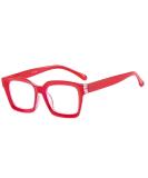 Suertree Oversized Square Reading Glasses for Women and Men - Red 3.5X Magnification - Buy Online on GoSupps.com