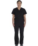 Vital Threads Unisex Scrubs Set V-Neck Top & Drawstring Pant VT509C - Medium Black - Buy Online on GoSupps.com