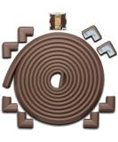 RovingCove Edge Corner Protector Baby Proofing (Large 18ft Edge 8 Corners), Hefty-Fit Heavy-Duty, Soft NBR Rubber Foam, Furniture Fireplace Safety Corner Edge Bumper Guard, 3M Adhesive, Coffee Brown 18 feet Coffee Brown - Buy Online on GoSupps.com