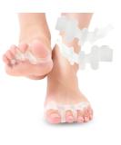 Premium 4x Silicone Toe Separator Pads | Hammer Toe & Hallux Valgus Relief | Comfortable Claw Toe Support - International Shipping Available - Buy Online on GoSupps.com