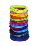 100 Multi-Colored Hair Elastic Ties - Ponytail Holders 5x0.3 cm | International Shipping Available - Buy Online on GoSupps.com