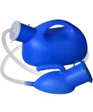 Portable Men's Urinal 2000ml - Large Capacity Male Urine Cup for Elderly, Hospital Beds & Wheelchairs (Blue) - Buy Online on GoSupps.com