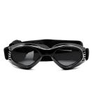 Small Dog UV Protection Goggles - Windproof Puppy Sunglasses in Black - Buy Online on GoSupps.com