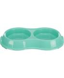 Trixie Light Weight Version Plastic Double Bowl for Cat 200 ml Assorted Colors 1 Count (Pack of 1) - Buy Online on GoSupps.com