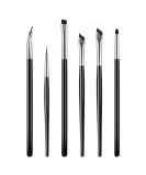 6-Piece Precision Eyeliner Brush Set | Ultra Flat Thin Makeup Brushes for Eyeliner & Eyebrows | Perfect for Gel Eyeliner & Beveled Eyebrow Looks - International Shipping Available - Buy Online on GoSupps.com