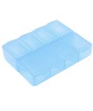 uxcell 8 Compartment Pill Organizer Box - Blue | Portable Gadget Storage | 7.3cm x 5.8cm x 2cm | International Shipping Available - Buy Online on GoSupps.com