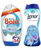 Bold 2in1 Washing Liquid Gel 24 Washes 840 ml + Lenor in-Wash Scent Booster Beads 176 gr Spring Awakening Bundle Scent - Buy Online on GoSupps.com